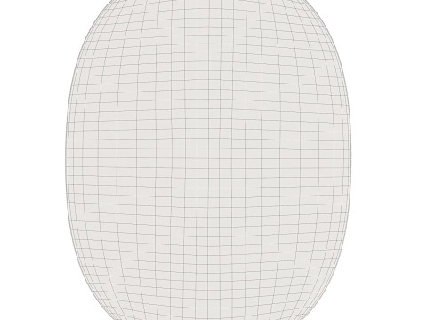 Modern Natural Jute Oval Rug 3D Model