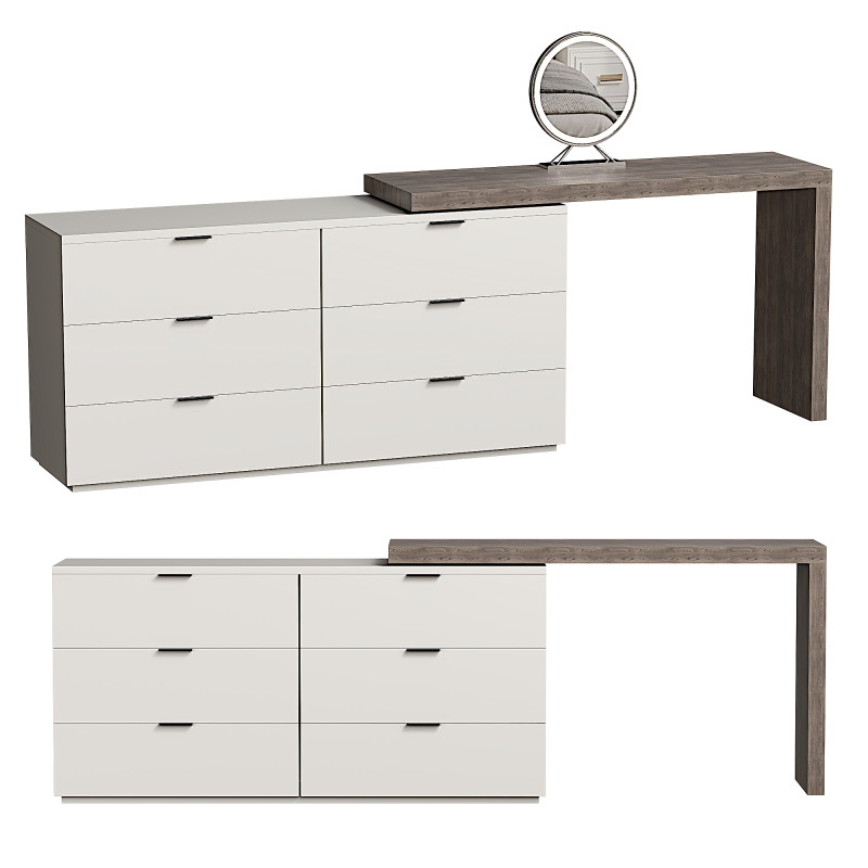 Wood Standing Vanity Dressing Table 3D मॉडल .c4d .max .obj .3ds .fbx .stl .blend 