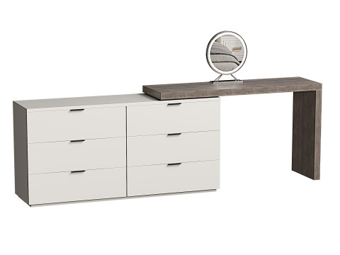 Wood Standing Vanity Dressing Table 3D मॉडल