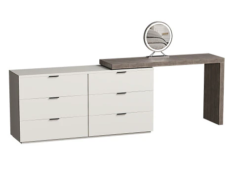 Wood Standing Vanity Dressing Table 3D Model