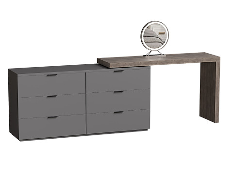 Wood Standing Vanity Dressing Table 3D मॉडल