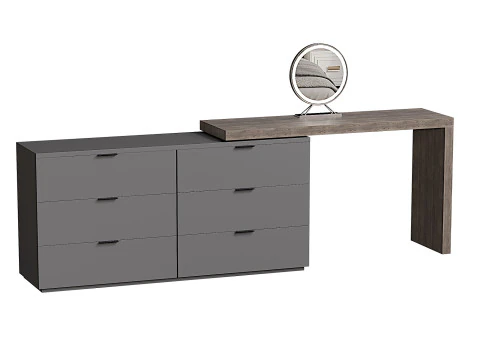 Wood Standing Vanity Dressing Table 3D Model