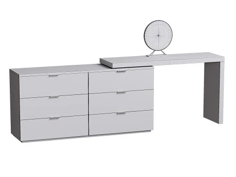 Wood Standing Vanity Dressing Table 3D Model