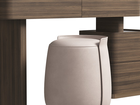 LUXURIOUS DRESSING TABLE AND DOVE GREY SEAT 3D Model