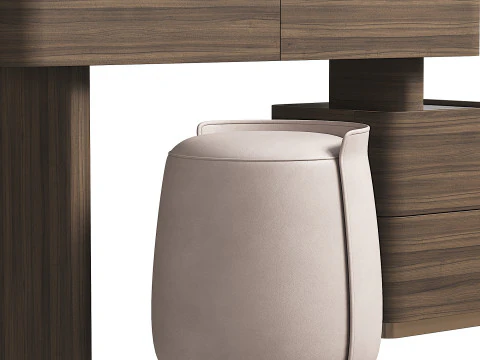 LUXURIOUS DRESSING TABLE AND DOVE GREY SEAT 3D Model
