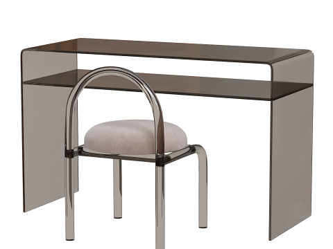 Glass makeup vanity with comfortable seating Version 2015 Polys 3640 xform yes Formats 3dsmax fb 3D Модель