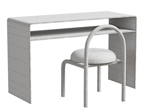 Glass makeup vanity with comfortable seating Version 2015 Polys 3640 xform yes Formats 3dsmax fb 3D Модель