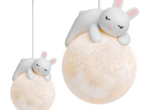 LED pendant lights in the shape of a Rabbit 3D-Modell