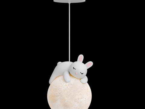 LED pendant lights in the shape of a Rabbit 3D Модель