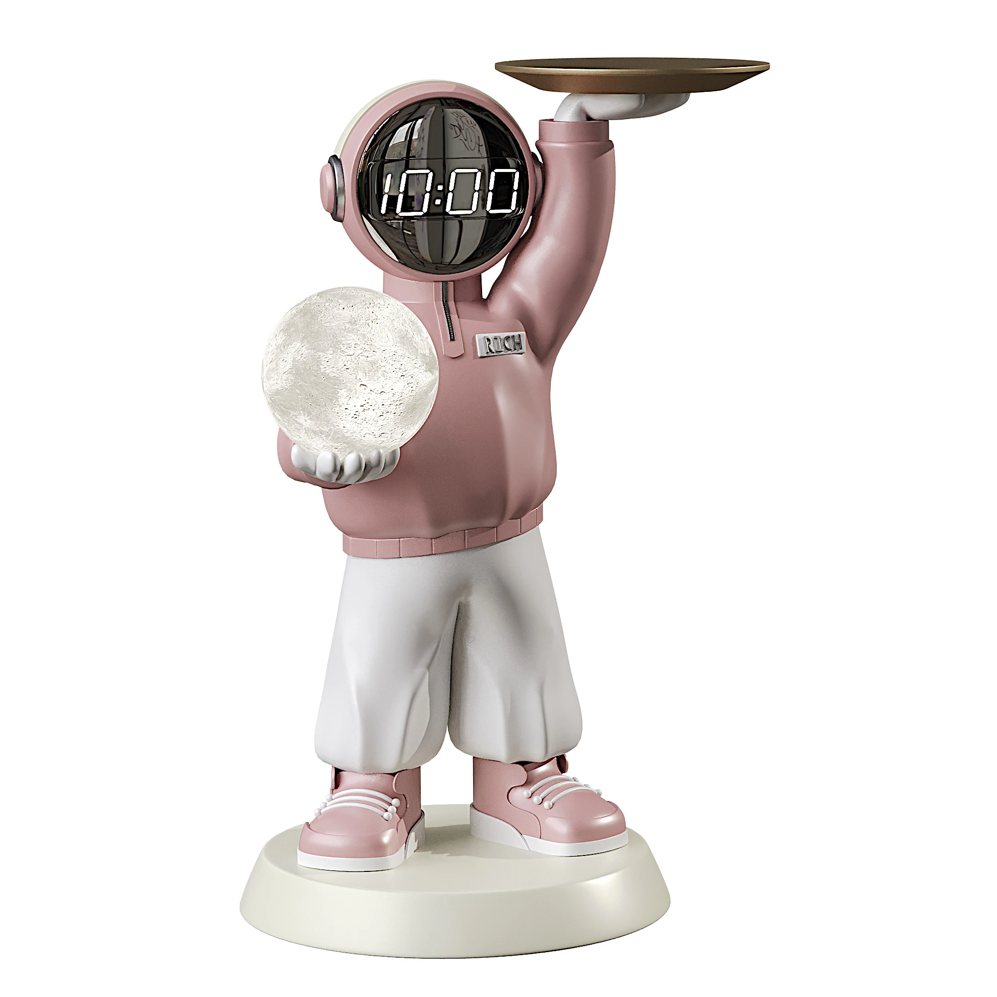 Creative Astronaut Statue 3D Model .c4d .max .obj .3ds .fbx .stl .blend