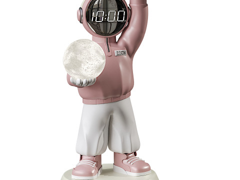 Creative Astronaut Statue 3D Model