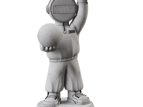 Creative Astronaut Statue 3D 모델