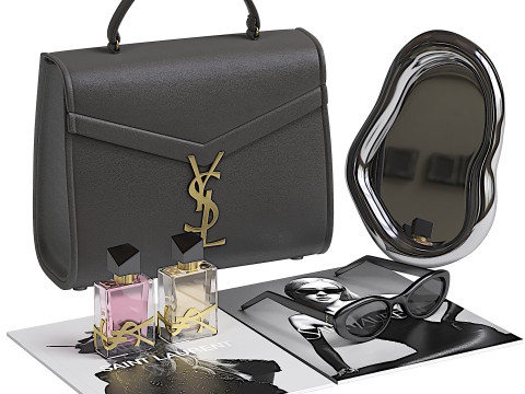 Ysl Decorative set for Makeup table Model 3D
