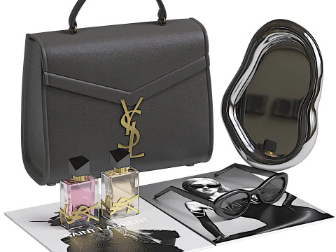 Ysl Makyaj masası dekoratif seti 3D Model