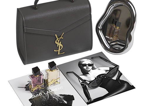 Ysl Decorative set for Makeup table 3D Model