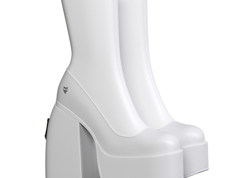 Nakid Wolf SPICE BLACK BOOTS short form 3D Model