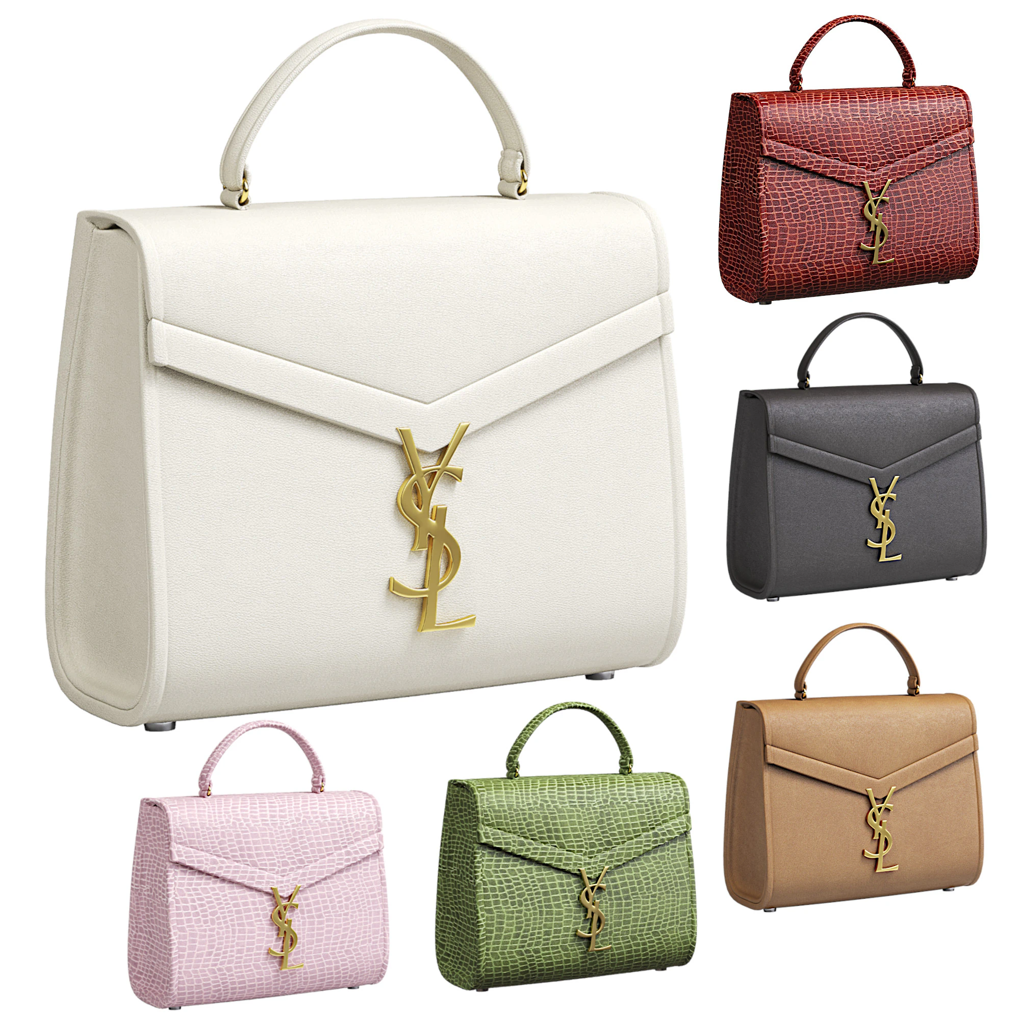 Yves Saint Laurent bags 3D Model .c4d .max .obj .3ds .fbx .stl .blend 
