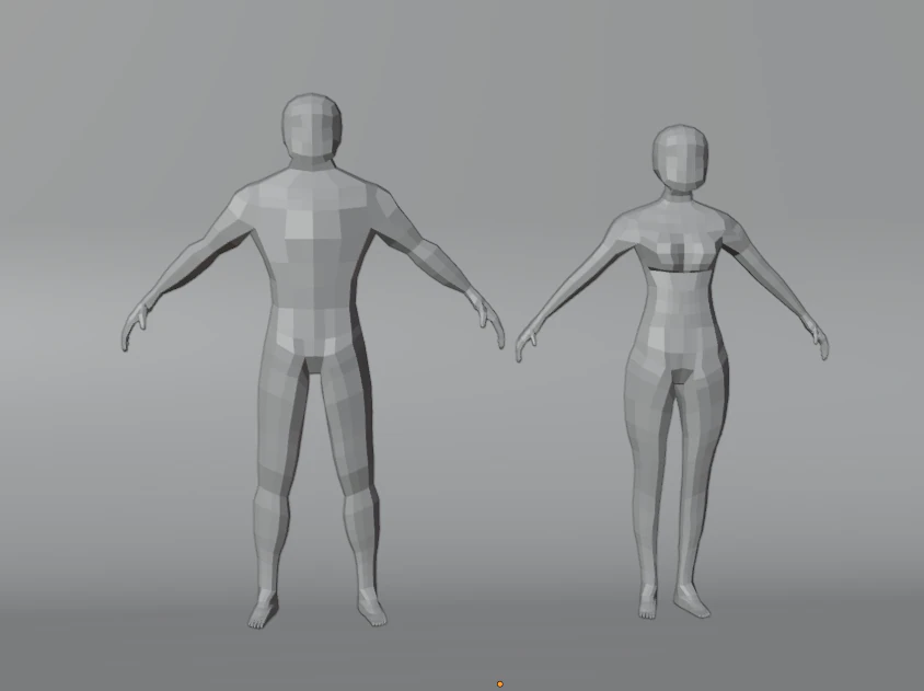 İnsan D&uuml;ş&uuml;k Poli Modeli 3D Model .c4d .max .obj .3ds .fbx .stl .blend 