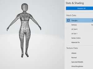 İnsan D&uuml;ş&uuml;k Poli Modeli 3D Model