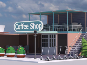 Coffee Shope 3D Model