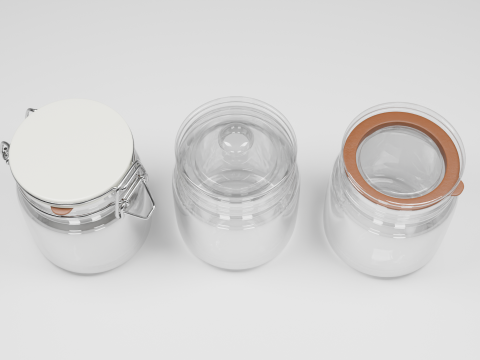 Glass Jars 3Dモデル
