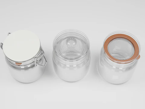 Glass Jars 3D Model