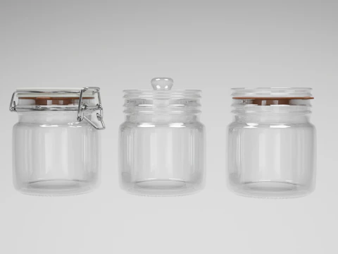 Glass Jars 3D Model