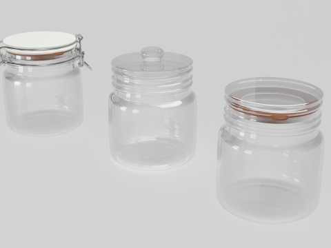 Glass Jars 3Dモデル