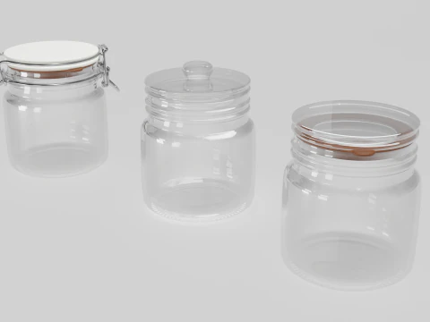 Glass Jars 3D Model