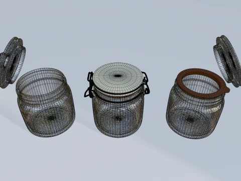 Glass Jars 3D Model