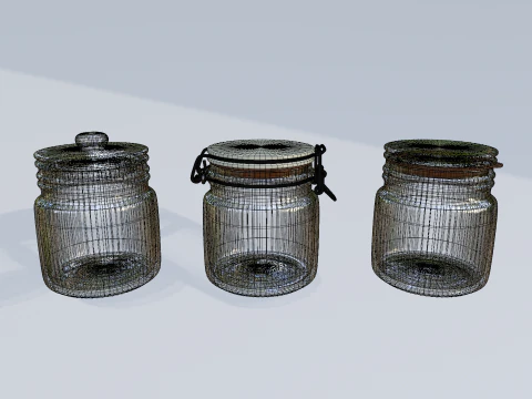 Glass Jars 3D Model