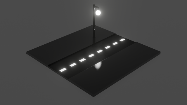 Small street 3D Model .c4d .max .obj .3ds .fbx .stl .blend 