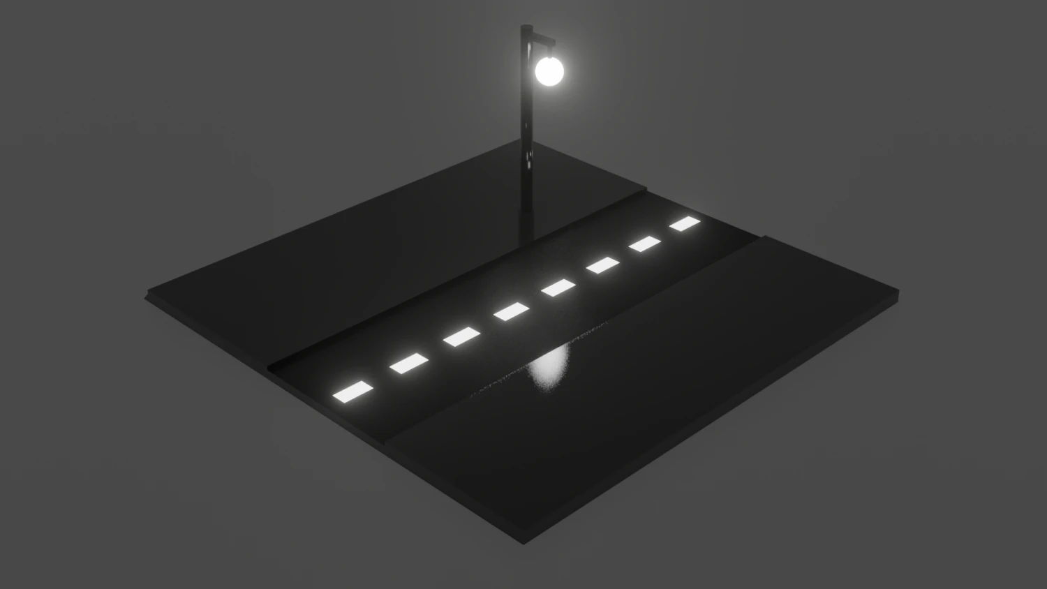 Small street 3D Model .c4d .max .obj .3ds .fbx .stl .blend 