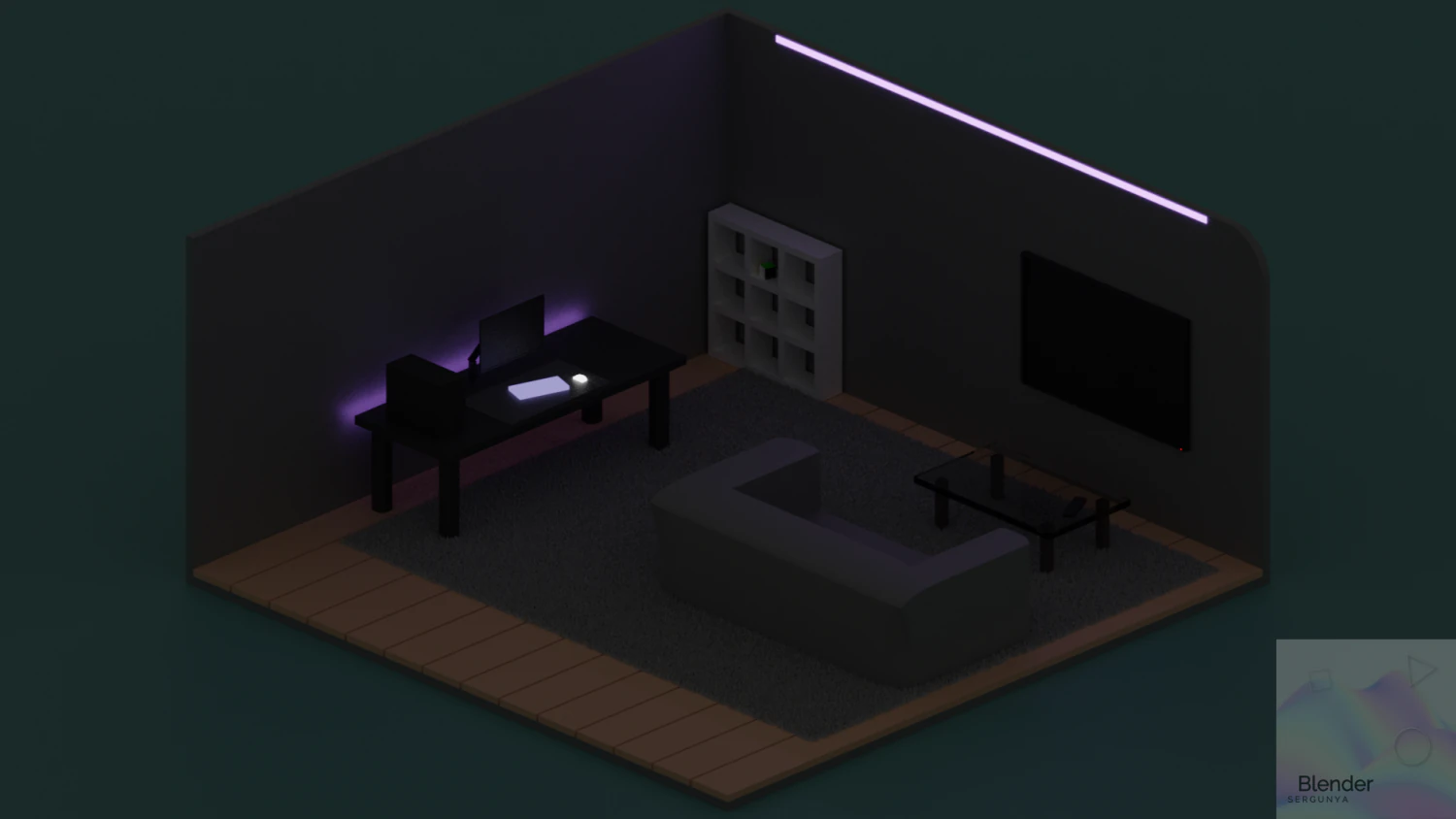 Room 3D Model .c4d .max .obj .3ds .fbx .stl .blend 