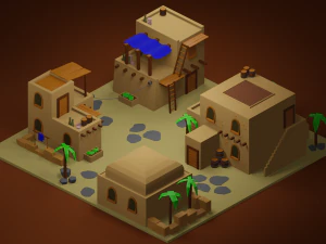 Homes in the desert 3D Model