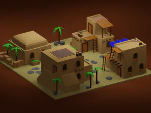 Homes in the desert 3D Model