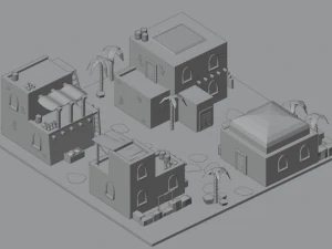 Homes in the desert 3D Model