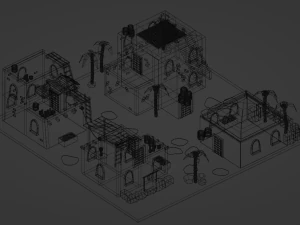 Homes in the desert 3D Model