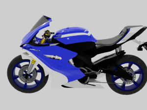 Yamaha Yzf R6 - SuperSport Racing Motorcycle 3D Model