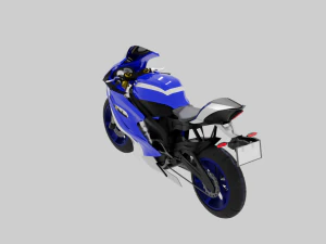 Yamaha Yzf R6 - SuperSport Racing Motorcycle 3D Model