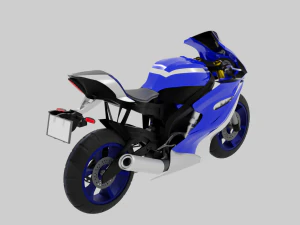 Yamaha Yzf R6 - SuperSport Racing Motorcycle 3D Model