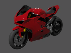 Ducati Panigale V4 - Bicicleta de corrida Supersport Modelo 3D