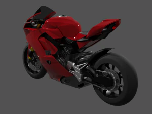 Ducati Panigale V4 - Supersport Race Bike 3D Model