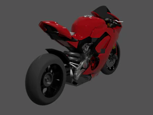 Ducati Panigale V4 - Supersport Race Bike 3D Model