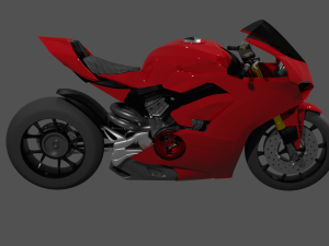 Ducati Panigale V4 - Supersport Race Bike Model 3D