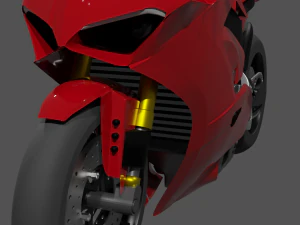 Ducati Panigale V4 - Supersport Race Bike 3D Model