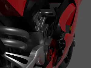 Ducati Panigale V4 - Supersport Race Bike 3D Model