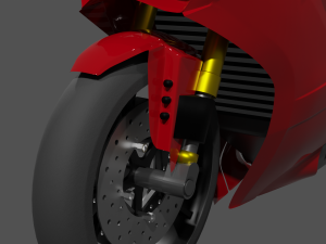 Ducati Panigale V4 - Supersport Race Bike Model 3D