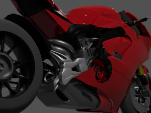 Ducati Panigale V4 - Supersport Race Bike 3D Model
