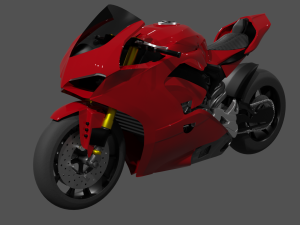 Ducati Panigale V4 - Supersport Race Bike Model 3D